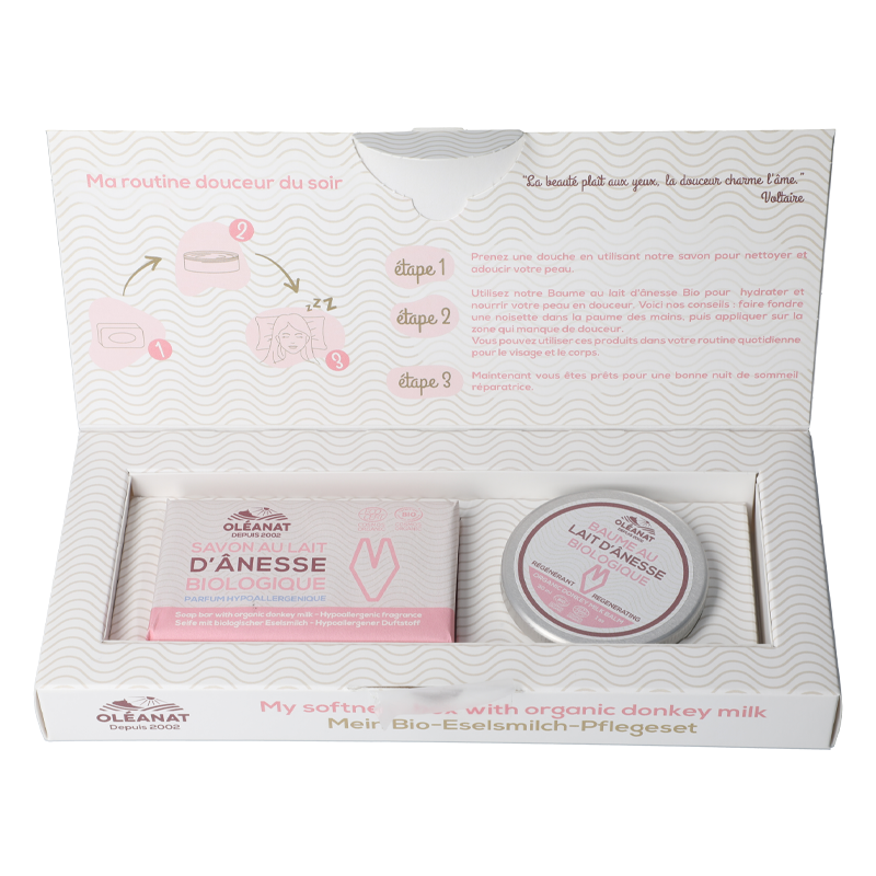 Coffret Soins Lait d'Ânesse - Oléanat