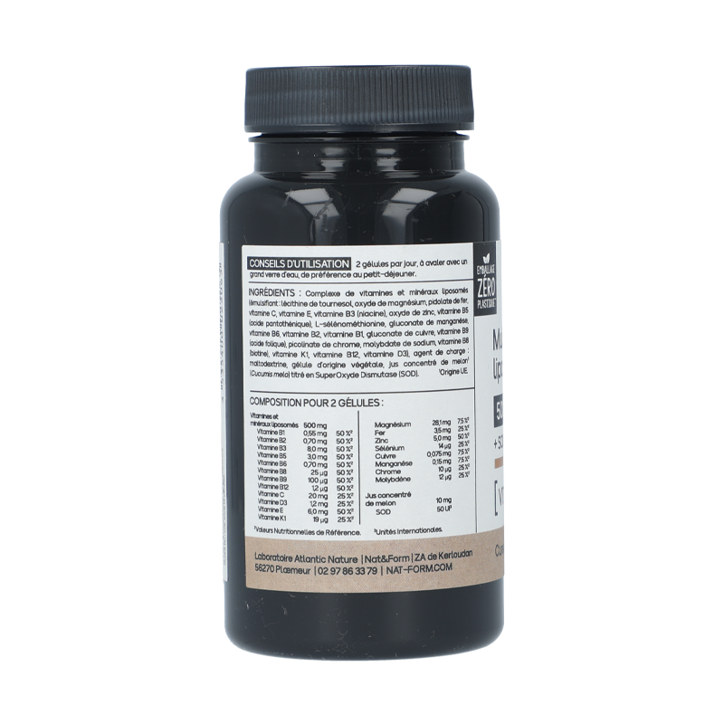 Gélules Multivitamin' Liposomal - Nat&Form