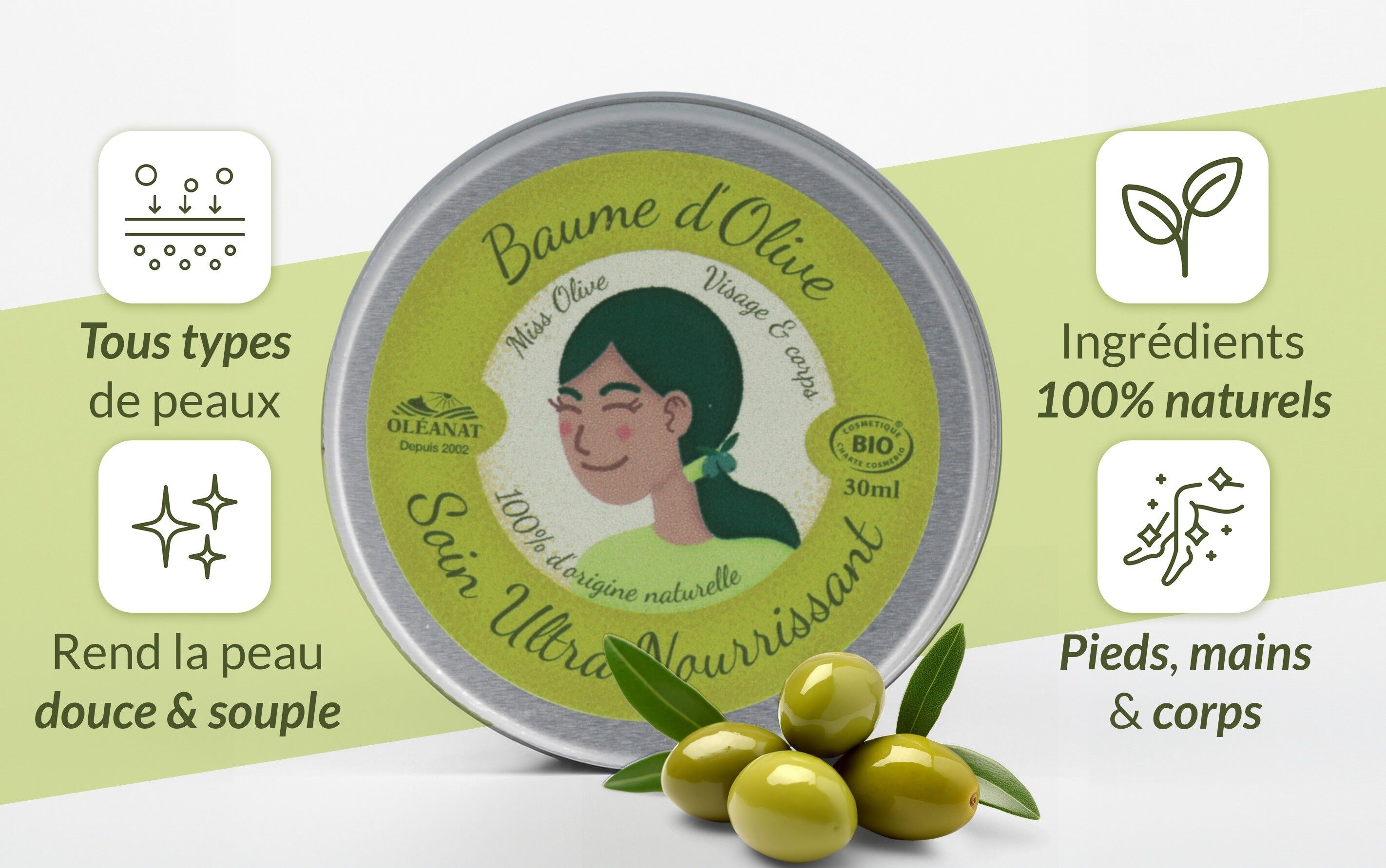 Baume Nourrissant Olive - Oléanat