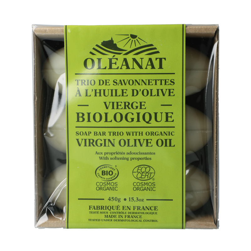 Trio de Savonnettes Olive - Oléanat